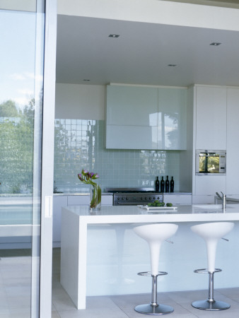 See Through' Residence, Auckland, Kitchen From Terrace, Architect: Daniel Marshall Architect by Richard Powers Pricing Limited Edition Print image