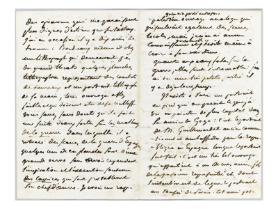 Lettre Autographe Signée À Laurent Matheron, 10 Décembre 1855 by Eugene Delacroix Pricing Limited Edition Print image