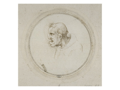 Caricature D'un Religieux Ouvrant La Bouche by Leonard De Vinci Pricing Limited Edition Print image