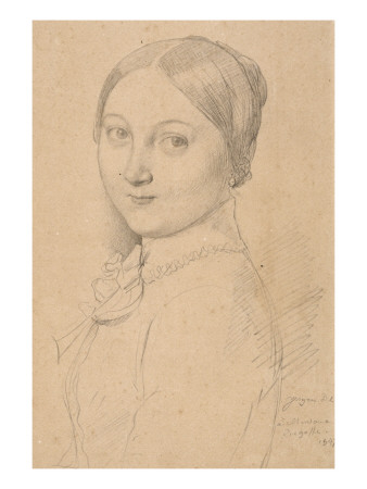 Portrait Dessine D'aline Desgoffe by Jean-Auguste-Dominique Ingres Pricing Limited Edition Print image