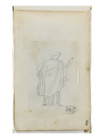 Carnet De Croquis: Homme Drape A L'antique by Jean-Baptiste Carpeaux Pricing Limited Edition Print image