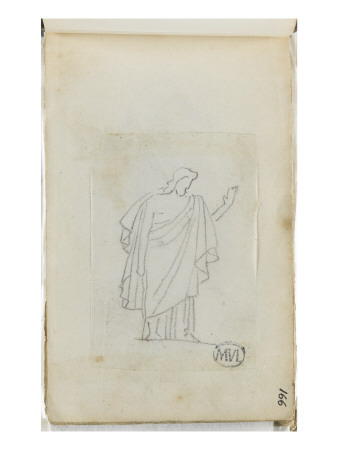 Carnet De Croquis: Homme Drapé À L'antique by Jean-Baptiste Carpeaux Pricing Limited Edition Print image