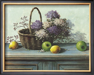 Basket Of Purple Flowers by T. C. Chiu Pricing Limited Edition Print image