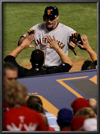 San Francisco Giants V Texas Rangers, Game 4: Aubrey Huff by Ronald Martinez Pricing Limited Edition Print image