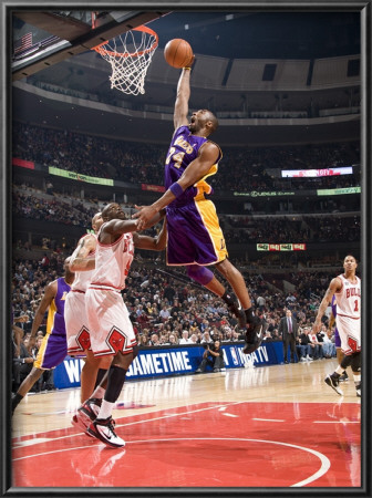 Los Angeles Lakers V Chicago Bulls: Kobe Bryant And Luol Deng by Andrew Bernstein Pricing Limited Edition Print image