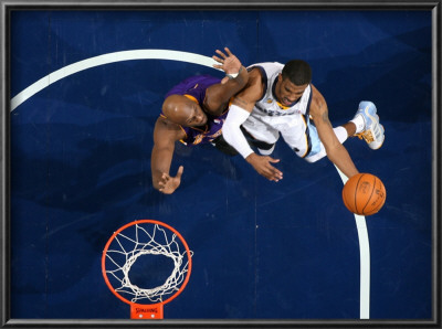 Los Angeles Lakers V Memphis Grizzlies: Mike Conley And Lamar Odom by Joe Murphy Pricing Limited Edition Print image