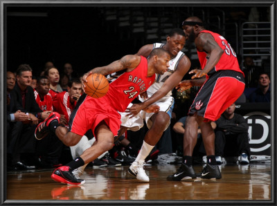 Toronto Raptors V Washington Wizards: Sonny Weems And Al Thornton by Ned Dishman Pricing Limited Edition Print image
