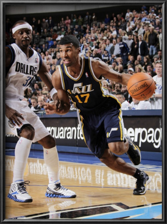 Utah Jazz V Dallas Mavericks: Ronnie Price And Jason Terry by Glenn James Pricing Limited Edition Print image