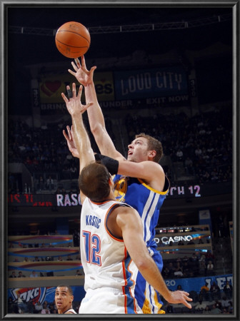Golden State Warriors V Oklahoma City Thunder: David Lee And Nenad Krstic by Layne Murdoch Pricing Limited Edition Print image