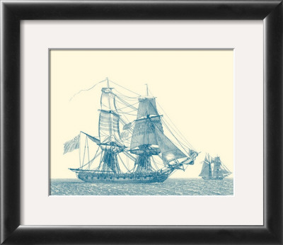 Sailing Ships In Blue Ii by Jean Jerome Baugean Pricing Limited Edition Print image