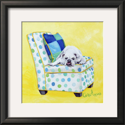 Bulldog On Polka Dots by Carol Dillon Pricing Limited Edition Print image