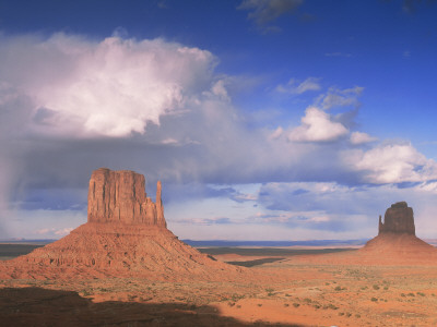 Rain Cloud Over Monument Valley, Utah, Usa by David Noton Pricing Limited Edition Print image