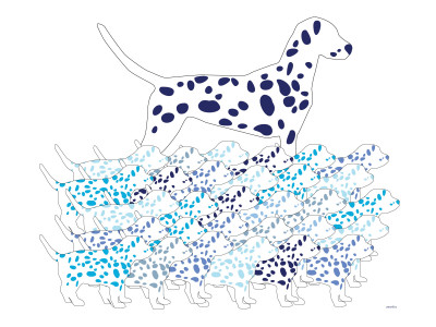 Blue Dalmation Pattern by Avalisa Pricing Limited Edition Print image