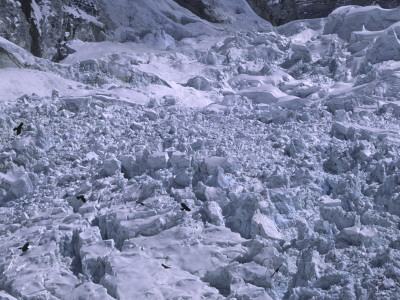 Birds Landed In The Khumbu Icefall, Nepal by Michael Brown Pricing Limited Edition Print image