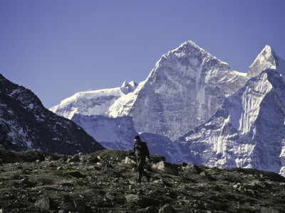 Trekking In Kang Taiga, Nepal by Michael Brown Pricing Limited Edition Print image