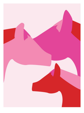 Pink Horses by Avalisa Pricing Limited Edition Print image