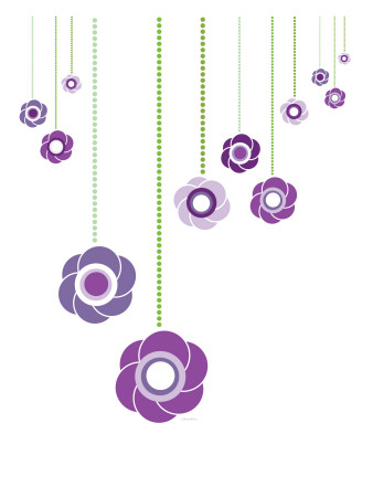 Purple Hanging Flowers by Avalisa Pricing Limited Edition Print image