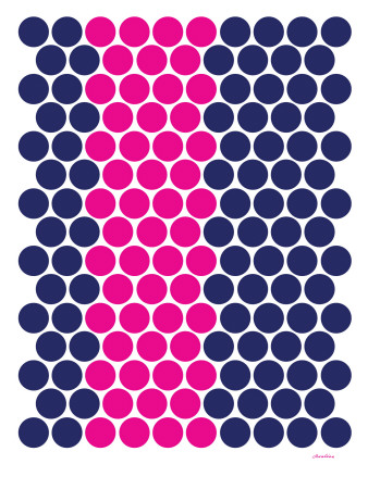 Blue Pink Dots by Avalisa Pricing Limited Edition Print image
