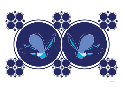 Blue Waterlillies by Avalisa Pricing Limited Edition Print image