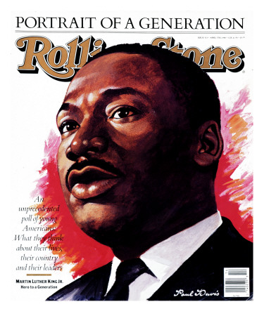 Martin Luther King, Rolling Stone No. 523, April 1988 by Paul Davis Pricing Limited Edition Print image