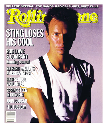 Sting, Rolling Stone No. 457, September 1985 by Eric Boman Pricing Limited Edition Print image