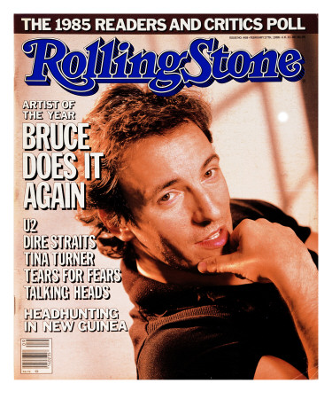 Bruce Springsteen, Rolling Stone No. 468, February 1986 by Aaron Rapoport Pricing Limited Edition Print image