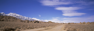 Dirt Road In The Valley, Mount Whitney, Eastern Sierra Crest, Owens Valley, California, Usa by Panoramic Images Pricing Limited Edition Print image