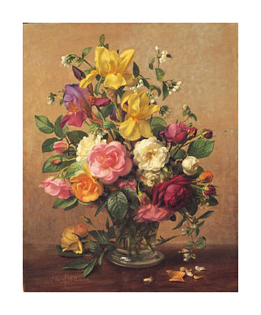 Summer Flowers In A Glass Vase by Albert Williams Pricing Limited Edition Print image
