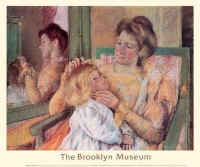 Woman Combing Her Child's Hair by Mary Cassatt Pricing Limited Edition Print image