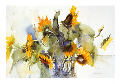 Sonnenblumen Im Glas by J. Hammerle Pricing Limited Edition Print image