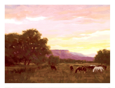 Grazing Below The Mesa by Roger Williams Pricing Limited Edition Print image