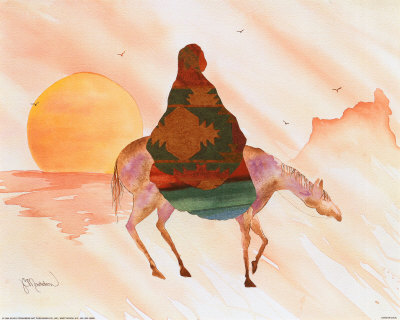 On Horse At Sunrise by Terry Madden Pricing Limited Edition Print image