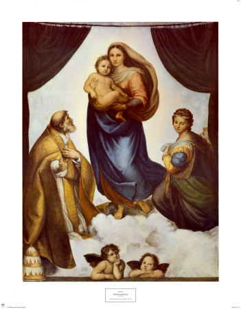 Sistine Madonna, C.1513-1514 by Raphael Pricing Limited Edition Print image