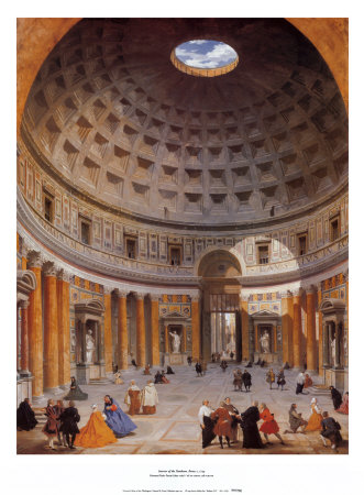 Interior Of The Pantheon, Rome by Giovanni Paolo Pannini Pricing Limited Edition Print image