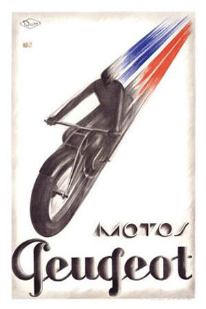 Motos Peugeot by Charle Licas Pricing Limited Edition Print image