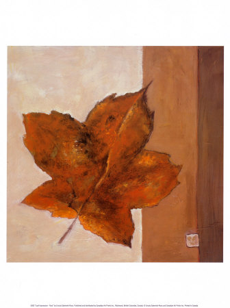 Leaf Impression, Ochre by Ursula Salemink-Roos Pricing Limited Edition Print image