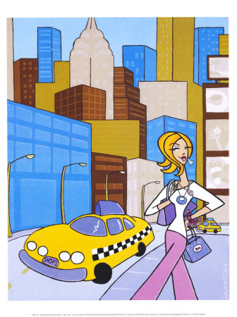 Shopping Around The World, New York by Laura Gibson Pricing Limited Edition Print image