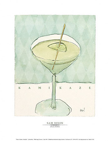 Classic Cocktails, Kamikaze by Sam Dixon Pricing Limited Edition Print image