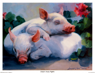Dream Away Piglets by Laurie Snow Hein Pricing Limited Edition Print image