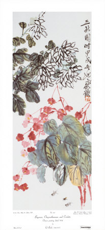 Begonias, Chrysanthemums And Crickets by Qi Bashi Pricing Limited Edition Print image