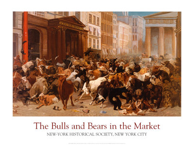 The Bulls And Bears In The Market, 1879 by William Holbrook Beard Pricing Limited Edition Print image