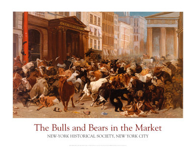 The Bulls And Bears In The Market, 1879 by William Holbrook Beard Pricing Limited Edition Print image
