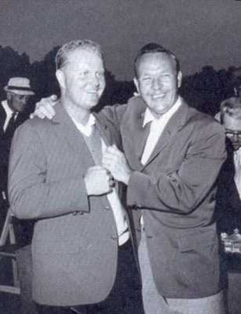 Jack Nicklaus And Arnold Palmer At 1965 Masters by Watts Pricing Limited Edition Print image