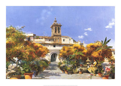 On The Patio by Manuel Garcia Y Rodriguez Pricing Limited Edition Print image