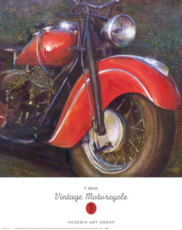 Vintage Motorcycle I by P. Moss Pricing Limited Edition Print image