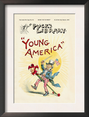 Puck's Library: Young America by Frederick Burr Opper Pricing Limited Edition Print image