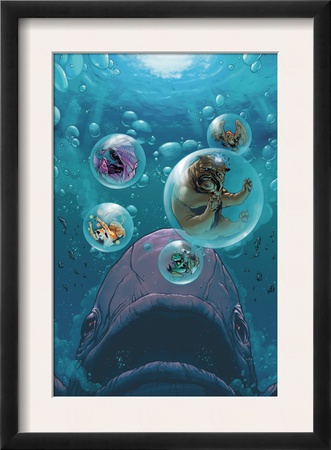 Lockjaw And The Pet Avengers #3 Cover: Lockjaw And Lockheed by Karl Kerschl Pricing Limited Edition Print image