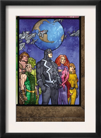 Secret Invasion: Inhumans #4 Group: Black Bolt, Medusa, Karnak, Gorgon, Crystal And Triton by Tom Raney Pricing Limited Edition Print image