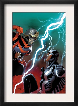 Guardians Of The Galaxy # 14 Cover: Star-Lord And Black Bolt by Salvador Larroca Pricing Limited Edition Print image
