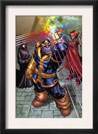 What If? Newer Fantastic Four #1 Group: Thanos, Death And Mephisto by Patrick Scherberger Pricing Limited Edition Print image